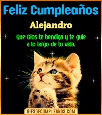 GIF Feliz Cumpleaños te guíe en tu vida Alejandro